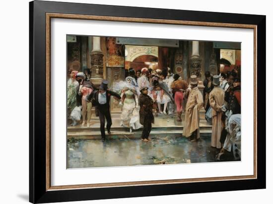 Leaving the Masqued Ball-José García y Ramos-Framed Giclee Print