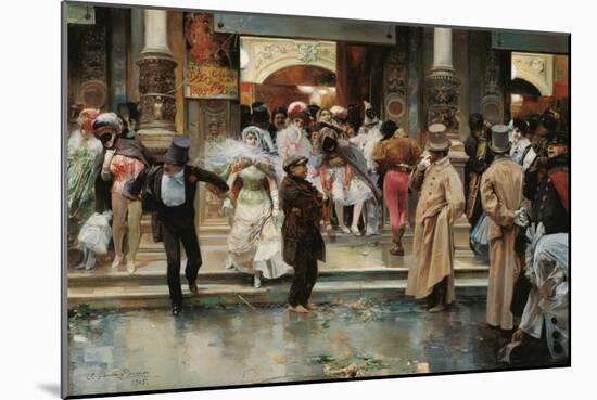 Leaving the Masqued Ball-José García y Ramos-Mounted Giclee Print