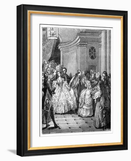 Leaving the Opera-Moreau-Framed Giclee Print