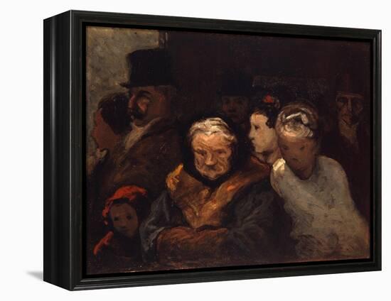 Leaving the Theater, C.1865-Honore Daumier-Framed Premier Image Canvas