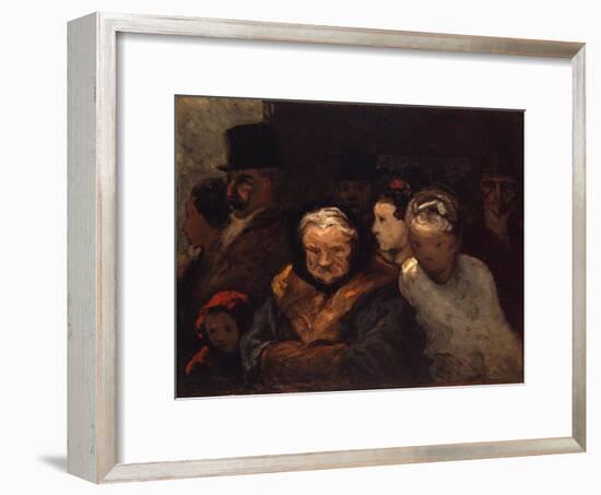 Leaving the Theater, C.1865-Honore Daumier-Framed Giclee Print