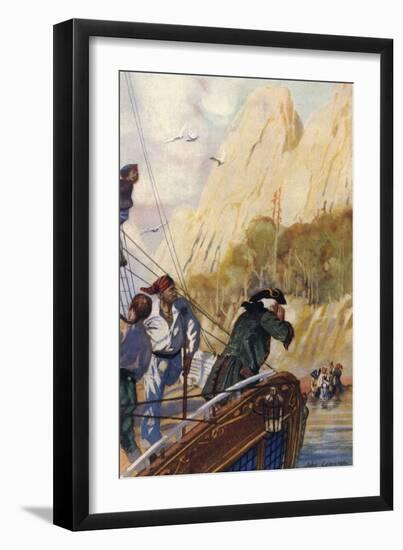 Leaving Treasure Island-John Cameron-Framed Art Print