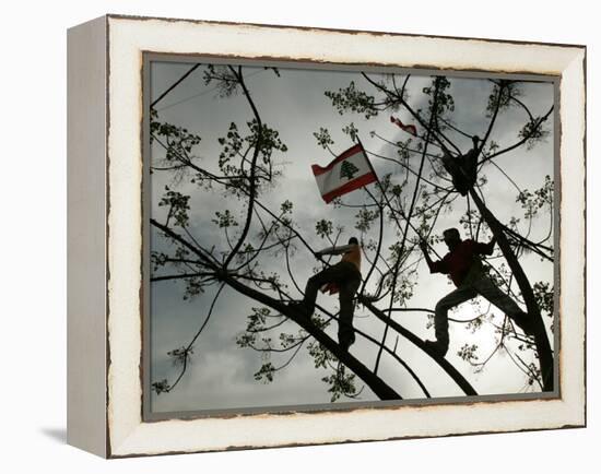 Lebanese Anti-American Protesters-null-Framed Premier Image Canvas