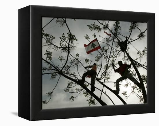 Lebanese Anti-American Protesters-null-Framed Premier Image Canvas