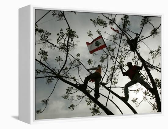 Lebanese Anti-American Protesters-null-Framed Premier Image Canvas