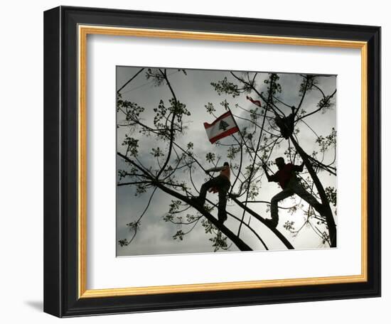 Lebanese Anti-American Protesters-null-Framed Photographic Print