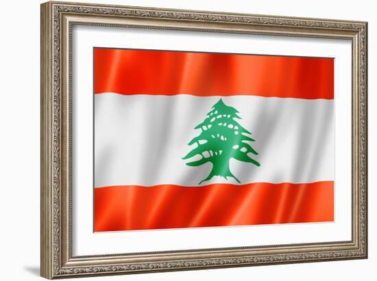 Lebanese Flag-daboost-Framed Art Print