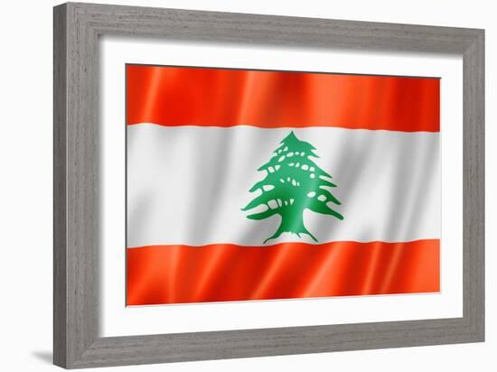 Lebanese Flag-daboost-Framed Art Print