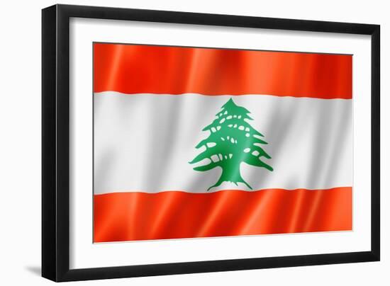 Lebanese Flag-daboost-Framed Art Print