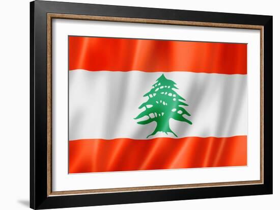 Lebanese Flag-daboost-Framed Art Print