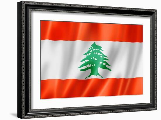 Lebanese Flag-daboost-Framed Art Print