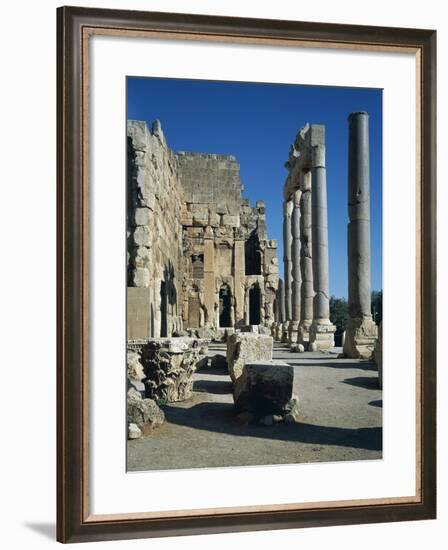 Lebanon, Baalbek, Monumental Atrium and Colonnade of Temple of Jupiter-Baal-null-Framed Giclee Print