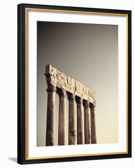 Lebanon, Baalbek, Temple of Jupiter-Michele Falzone-Framed Photographic Print