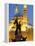 Lebanon, Beirut, Statue in Martyr's Square and Mohammed Al-Amin Mosque at Dusk-Nick Ledger-Framed Premier Image Canvas