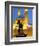 Lebanon, Beirut, Statue in Martyr's Square and Mohammed Al-Amin Mosque at Dusk-Nick Ledger-Framed Photographic Print