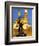 Lebanon, Beirut, Statue in Martyr's Square and Mohammed Al-Amin Mosque at Dusk-Nick Ledger-Framed Photographic Print