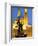 Lebanon, Beirut, Statue in Martyr's Square and Mohammed Al-Amin Mosque at Dusk-Nick Ledger-Framed Photographic Print