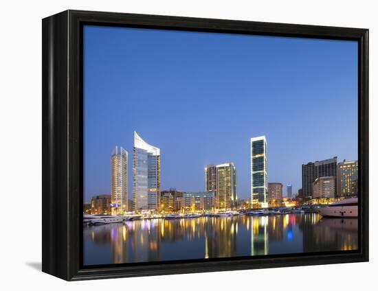 Lebanon, Beirut, the Beirut Skyline from Zaitunay Bay-Nick Ledger-Framed Premier Image Canvas