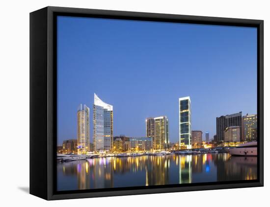 Lebanon, Beirut, the Beirut Skyline from Zaitunay Bay-Nick Ledger-Framed Premier Image Canvas