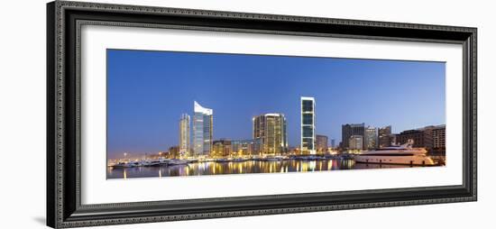 Lebanon, Beirut, the Beirut Skyline from Zaitunay Bay-Nick Ledger-Framed Photographic Print