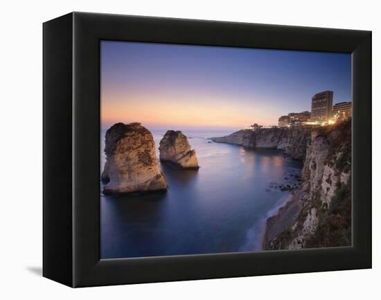 Lebanon, Beirut, the Corniche, Pigeon Rocks-Michele Falzone-Framed Premier Image Canvas