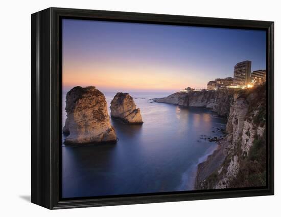 Lebanon, Beirut, the Corniche, Pigeon Rocks-Michele Falzone-Framed Premier Image Canvas