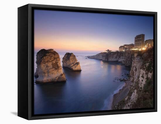 Lebanon, Beirut, the Corniche, Pigeon Rocks-Michele Falzone-Framed Premier Image Canvas