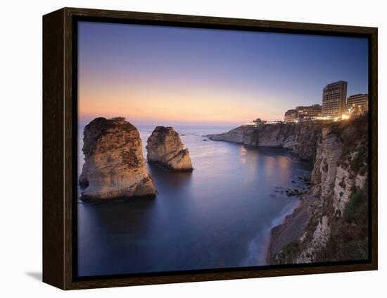 Lebanon, Beirut, the Corniche, Pigeon Rocks-Michele Falzone-Framed Premier Image Canvas