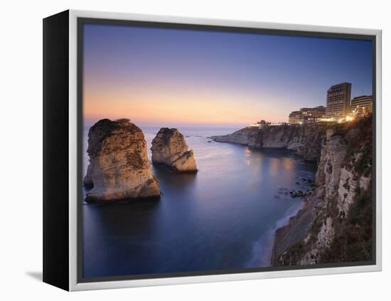 Lebanon, Beirut, the Corniche, Pigeon Rocks-Michele Falzone-Framed Premier Image Canvas