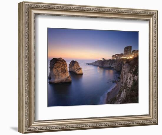 Lebanon, Beirut, the Corniche, Pigeon Rocks-Michele Falzone-Framed Photographic Print