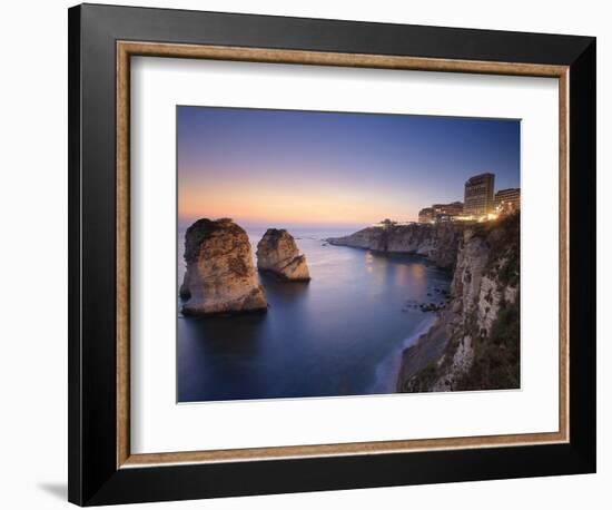 Lebanon, Beirut, the Corniche, Pigeon Rocks-Michele Falzone-Framed Photographic Print