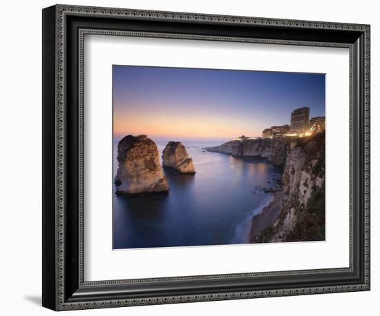 Lebanon, Beirut, the Corniche, Pigeon Rocks-Michele Falzone-Framed Photographic Print