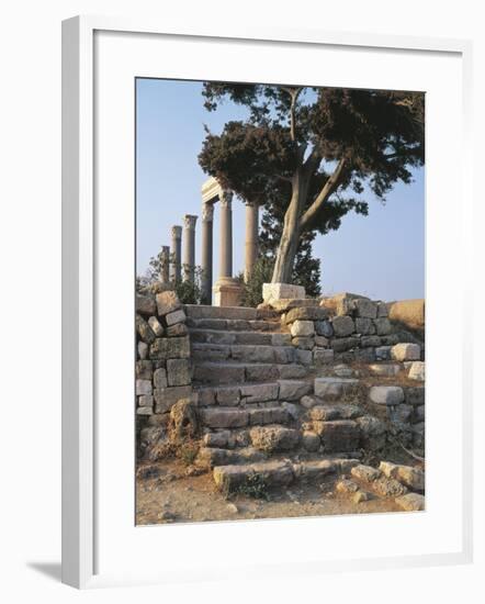 Lebanon, Byblos, Roman Colonnade-null-Framed Giclee Print