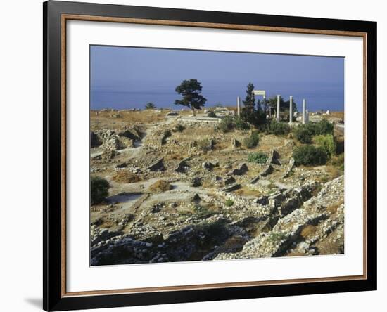 Lebanon, Byblos, Roman Colony with Temple of Baalat Gebal from 2700 B.C in Background-null-Framed Giclee Print