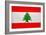 Lebanon Flag Design with Wood Patterning - Flags of the World Series-Philippe Hugonnard-Framed Premium Giclee Print