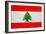 Lebanon Flag Design with Wood Patterning - Flags of the World Series-Philippe Hugonnard-Framed Premium Giclee Print