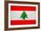 Lebanon Flag Design with Wood Patterning - Flags of the World Series-Philippe Hugonnard-Framed Premium Giclee Print