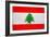 Lebanon Flag Design with Wood Patterning - Flags of the World Series-Philippe Hugonnard-Framed Premium Giclee Print