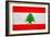 Lebanon Flag Design with Wood Patterning - Flags of the World Series-Philippe Hugonnard-Framed Premium Giclee Print