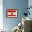 Lebanon Flag Design with Wood Patterning - Flags of the World Series-Philippe Hugonnard-Framed Art Print displayed on a wall