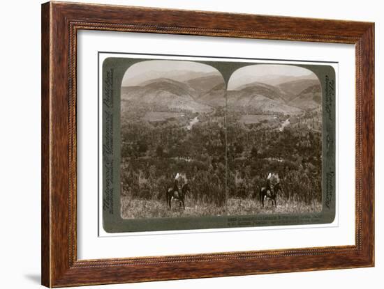 Lebanon, Looking East over the Upper Jordan Valley to Mount Hermon, 1900s-Underwood & Underwood-Framed Giclee Print