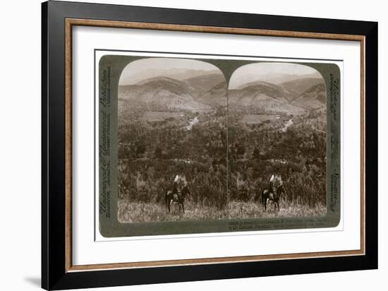 Lebanon, Looking East over the Upper Jordan Valley to Mount Hermon, 1900s-Underwood & Underwood-Framed Giclee Print