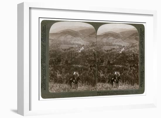 Lebanon, Looking East over the Upper Jordan Valley to Mount Hermon, 1900s-Underwood & Underwood-Framed Giclee Print