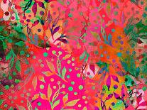 Color Watercolor Leaf Pattern-Lebens Art-Mounted Art Print