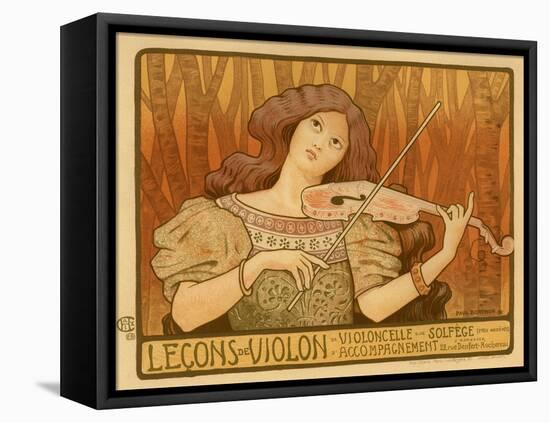 Leçons De Violon, 1898-Paul Berthon-Framed Premier Image Canvas