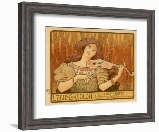 Leçons De Violon, 1898-Paul Berthon-Framed Giclee Print