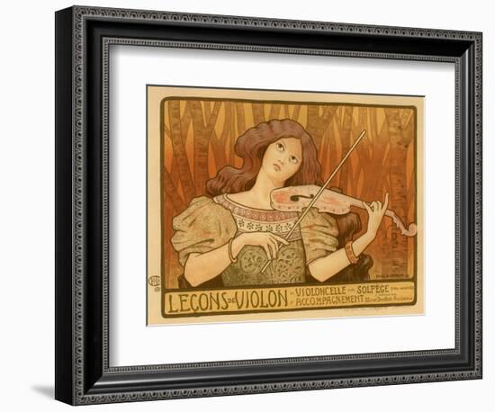 Leçons De Violon, 1898-Paul Berthon-Framed Giclee Print