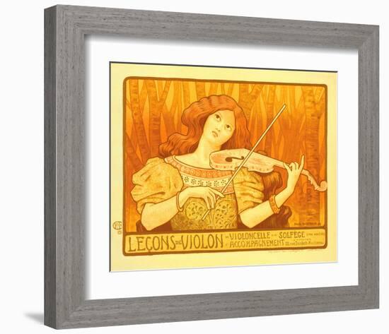 Lecons de Violon-Paul Berthon-Framed Art Print