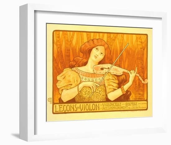 Lecons de Violon-Paul Berthon-Framed Art Print