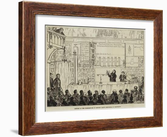 Lecture at the Charterhouse on Stephen Gray's Discoveries in Electricity-George Cruikshank-Framed Giclee Print